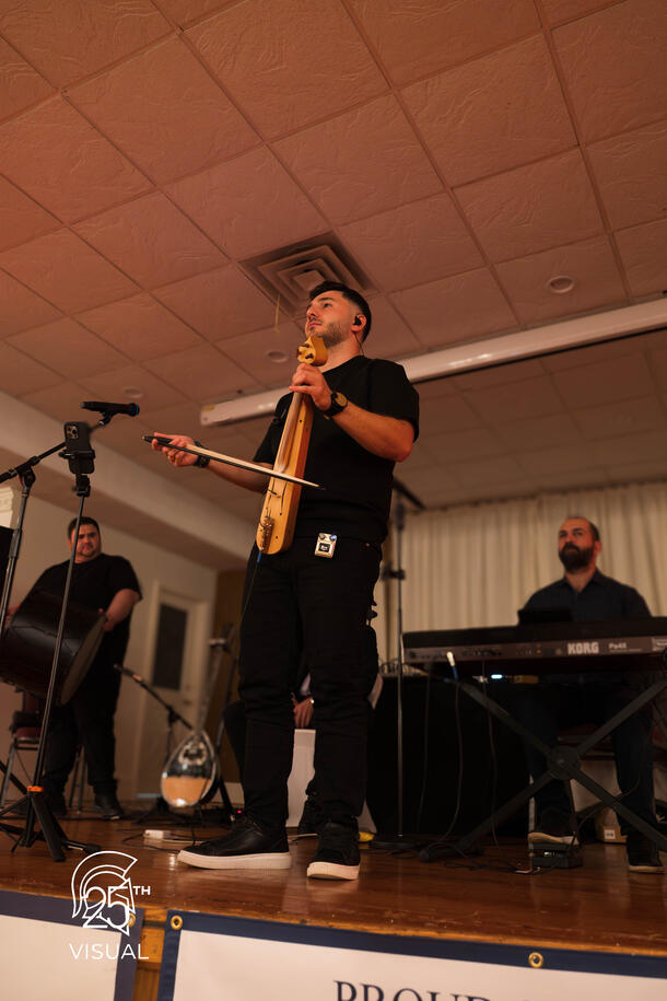 Vaggelis Pesirids performing Lyra as St. Nectarios Roslindale Greek Festival