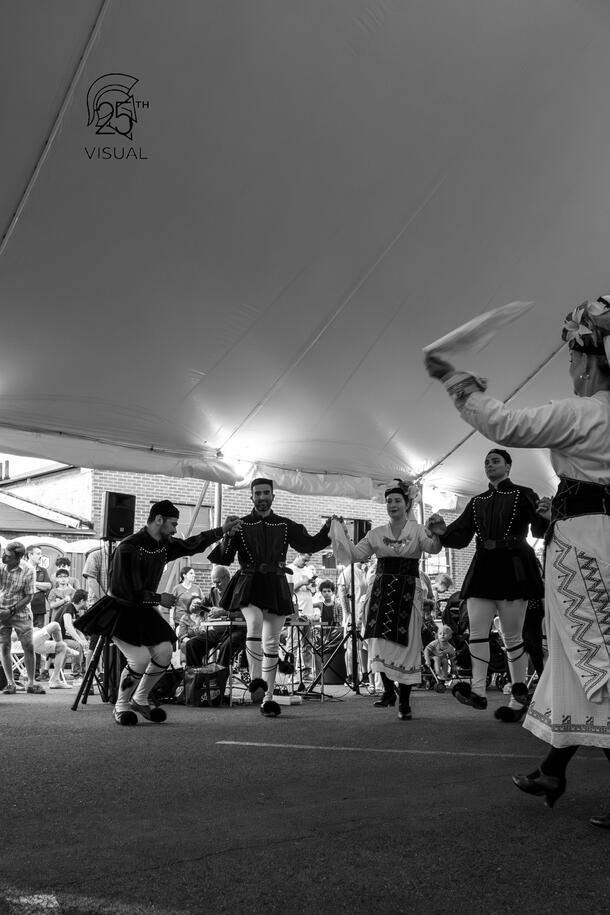 Sons and Daughters of Alexander the Great in action performing at the Taxiarchae/Archangels Greek Orthodox Church - Watertown Greek Festival